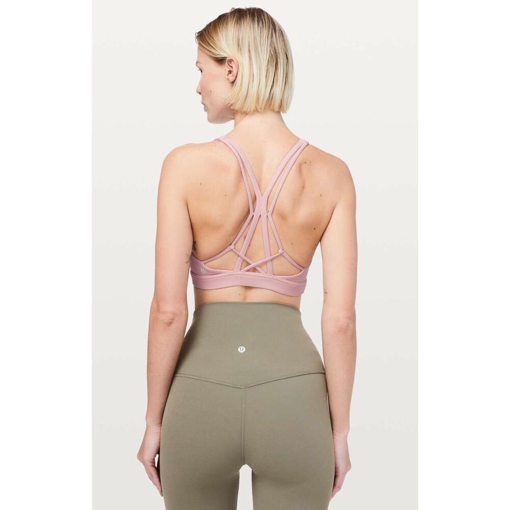 Lululemon Flow Freely Sports Bra Faint Coral Pink 6